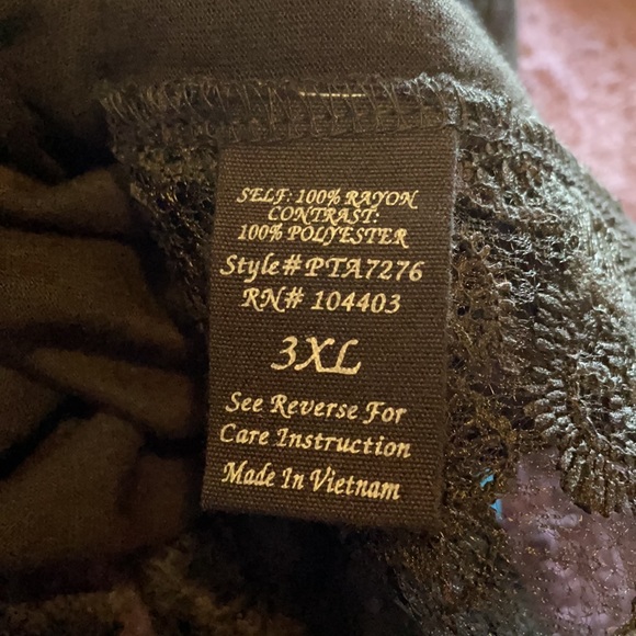 FESTIVAL Mine Too Black Long Sleeve Blouse w/ Peekaboo Ladder & Lace BACKLESS 3X - Picture 9 of 10